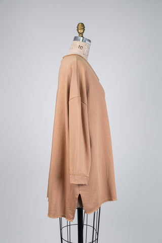 Camel oversized fleece sweatshirt (M/L)
