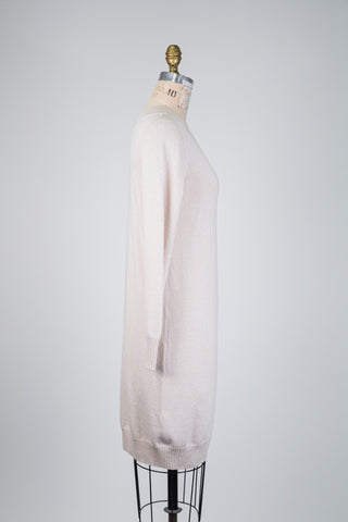 Robe chandail en tricot crème (S)