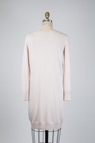 Robe chandail en tricot crème (S)