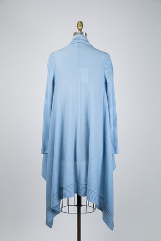 Blue draped back cardigan (S)