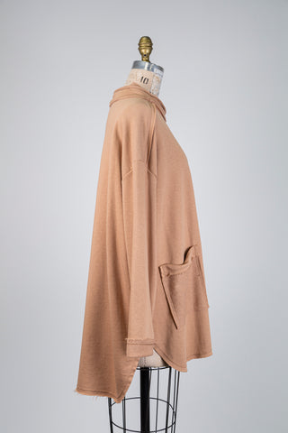 Chandail oversized en molleton camel (M/L)
