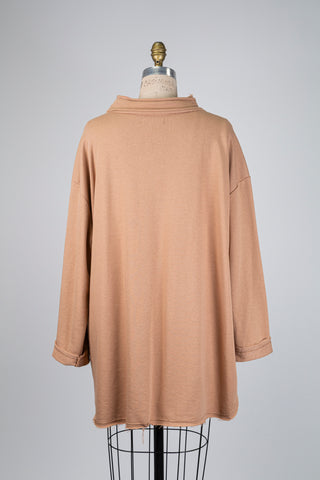 Chandail oversized en molleton camel (M/L)