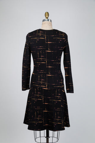 Black dress with a colorful pattern (XS to XL)