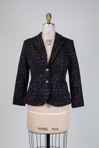 Blazer noir confettis (XS à M+XL)