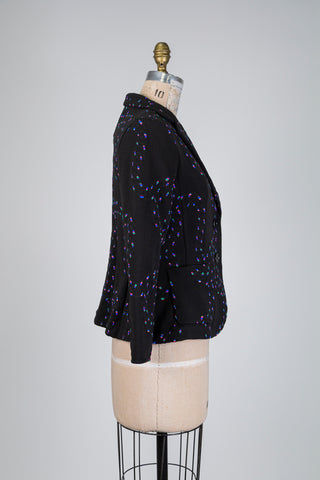 Blazer noir confettis (XS à M+XL)