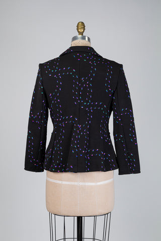 Blazer noir confettis (XS à M+XL)
