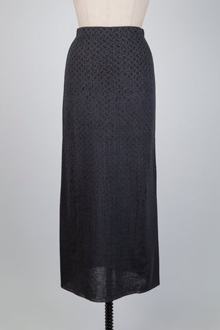 Jupe grise en maille à jacquard (S)
