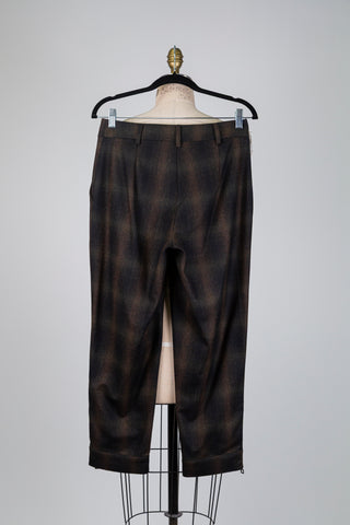 Pantalon tartan écossais noir et brun (XS-L-XL)