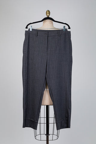Pantalon gris anthracite à fines rayures (XL)