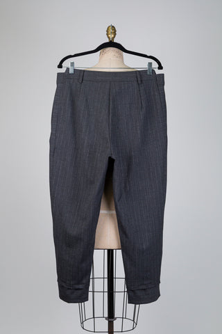 Pantalon gris anthracite à fines rayures (XL)
