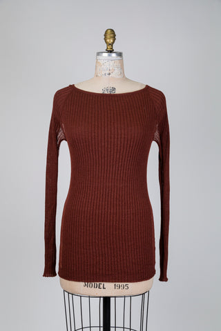 Chandail rouille accents diaphanes (TU)