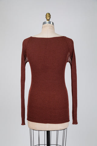 Chandail rouille accents diaphanes (TU)