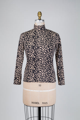 Ultra-stretchy animal print top (M to XL)