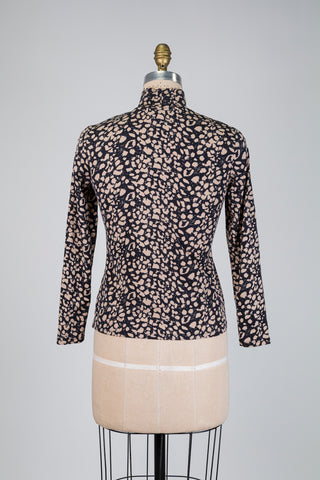 Ultra-stretchy animal print top (M to XL)