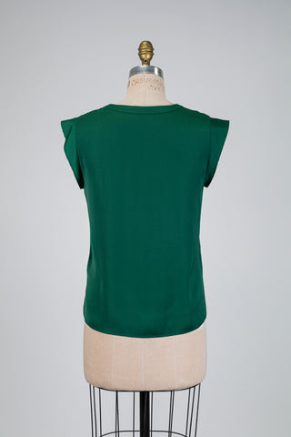 Emerald satin top (6)