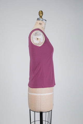 Light plum square neck tank top (S)