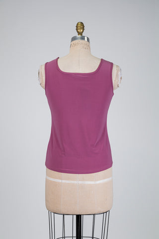 Light plum square neck tank top (S)