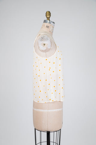 Camisole crème à petits pois orange (S)