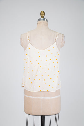 Camisole crème à petits pois orange (S)