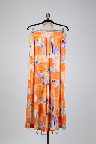 Pantalon imprimé nuances d’orange (S)