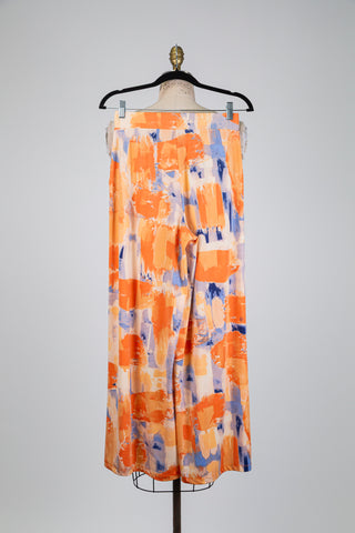 Pantalon imprimé nuances d’orange (S)
