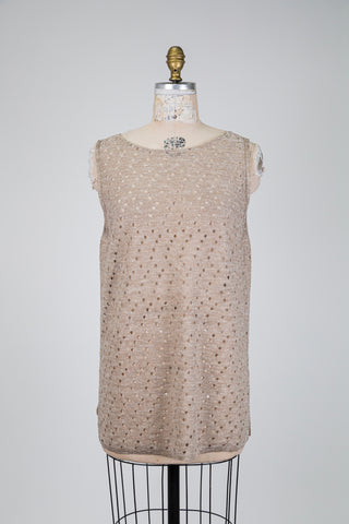 Silver-beige light drop tank top (One size)
