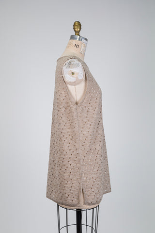 Silver-beige light drop tank top (One size)