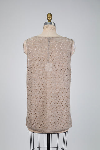 Silver-beige light drop tank top (One size)