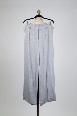 Pantalon tailleur gris fil d'argent (6)