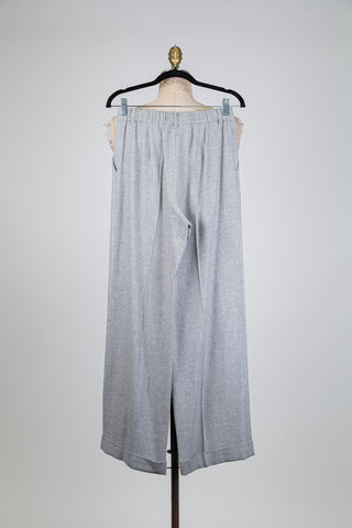 Pantalon tailleur gris fil d'argent (6)