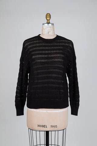 Black honeycomb knit sweater (6)