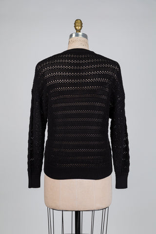 Black honeycomb knit sweater (6)
