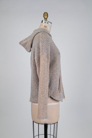 Veste en laine bouclée et faux suède (6)