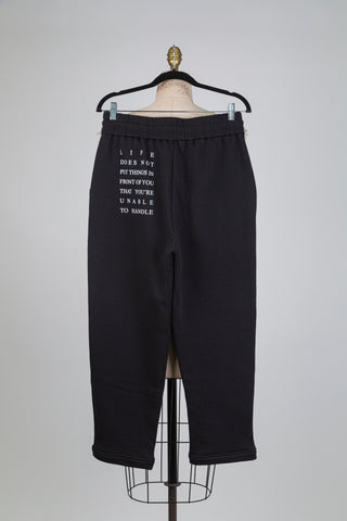 Pantalon jogger noir fuselé mot doux pour soi (S)