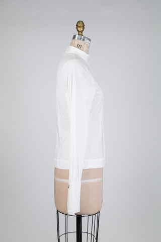 Chemisier blanc col Mao (S)