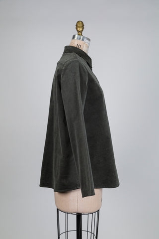 Moss green corduroy tunic (S)