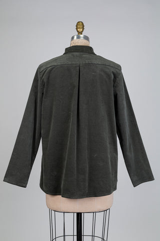 Moss green corduroy tunic (S)