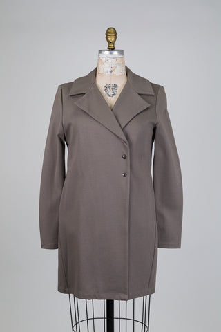 Blazer grège à ceinture "snap" (S)