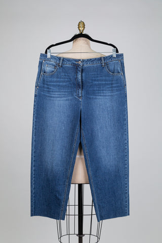 Raw hem denim trousers (16)