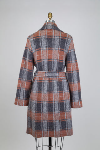 Luxurious grey and terracotta tartan jacket (6)