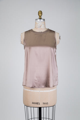 Débardeur taupe en soie (6)