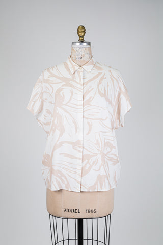 Beige floral cream blouse (6)