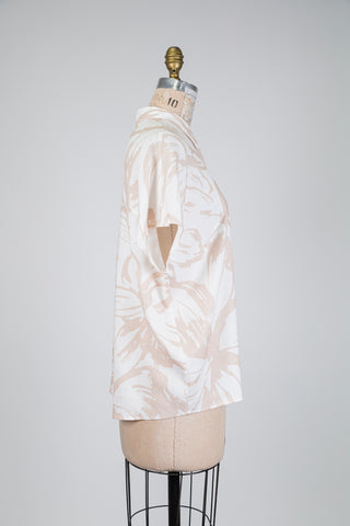 Beige floral cream blouse (6)