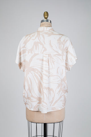 Beige floral cream blouse (6)