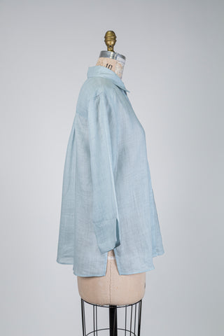Chemisier aqua à broderie lumineuse (2 à 14)