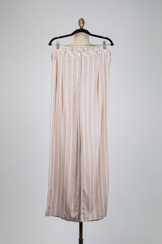 Pantalon beige à rayures blanches (6)