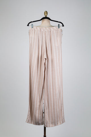 Pantalon beige à rayures blanches (6)