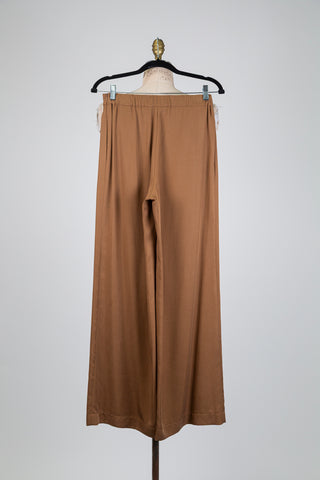 Pantalon a jambe large en lyocell caramel (6)