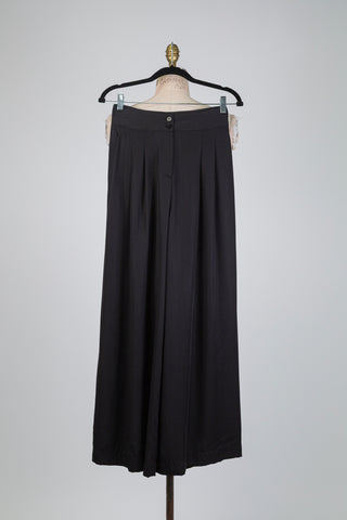 Pantalon noir fluide façon palazzo (4/6)
