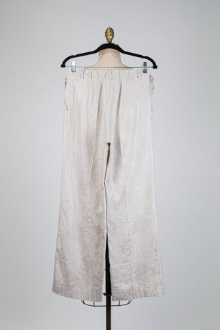 Pantalon beige scintillant à jacquard floral (6)